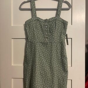 No Boundaries Green Mini Dress